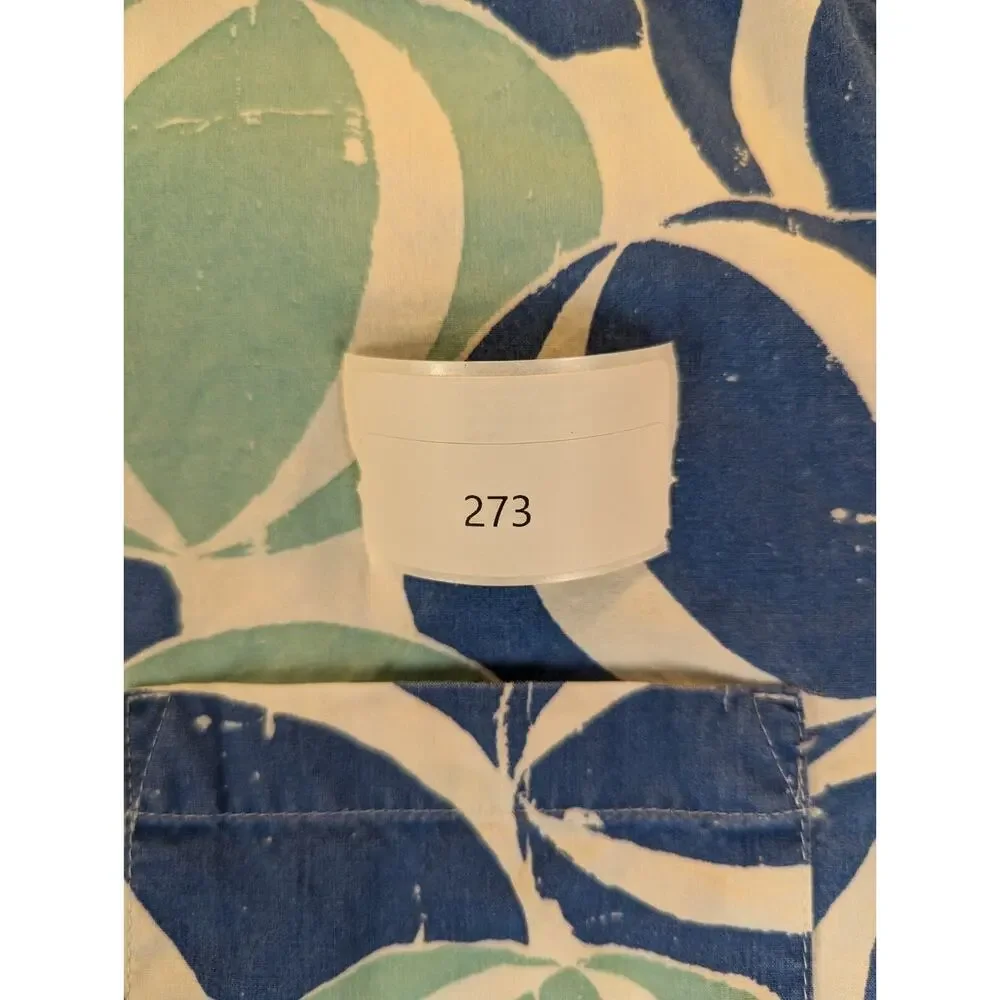 J. Crew Shirt Mens Small Button Down Blue Short Sleeve All Over Print Coastal